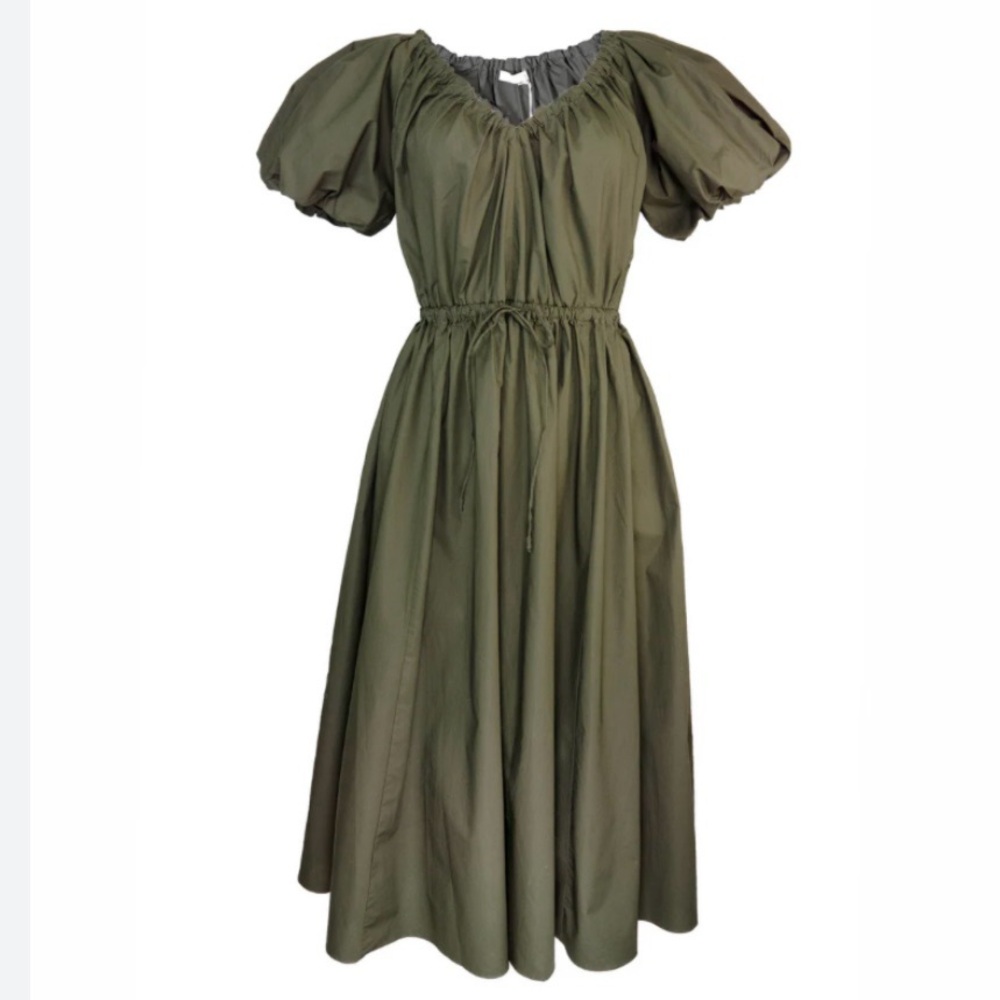 Ulla Johnson Vika Dress in Militaire - Picture 2 of 16
